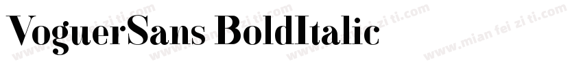 VoguerSans BoldItalic字体转换